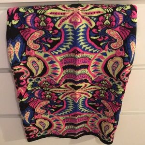 Neon pencil skirt